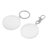 Max 40mm Coin Holder Keychain Round Silver Plastic  Style -1