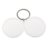 Max 40mm Coin Holder Keychain Round Silver Plastic  Style -1