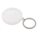 Max 40mm Coin Holder Keychain Round Silver Plastic  Style -1
