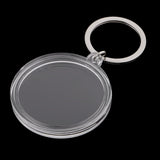 Max 40mm Coin Holder Keychain Round Silver Plastic  Style -1