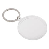 Max 40mm Coin Holder Keychain Round Silver Plastic  Style -1