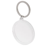 Max 40mm Coin Holder Keychain Round Silver Plastic  Style -1