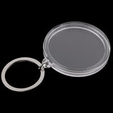 Max 40mm Coin Holder Keychain Round Silver Plastic  Style -1