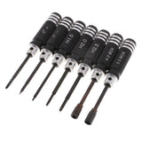 Max 7x Hexagon Screwdriver Tool Wrench Sleeve/Flat Heat/Cross for RC Plane Black