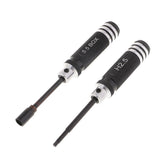 Max 7x Hexagon Screwdriver Tool Wrench Sleeve/Flat Heat/Cross for RC Plane Black