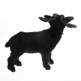 Max Simulation Goat Sheep Figurines Animal Plush Toy Christmas Decor Black 21cm