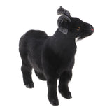 Max Simulation Goat Sheep Figurines Animal Plush Toy Christmas Decor Black 17cm