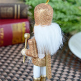 Maxbell 5 Pieces 12cm Wooden Nutcracker Solider Figures Model Puppet Doll Home Decor