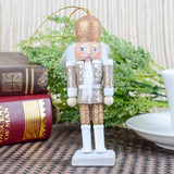 Maxbell 5 Pieces 12cm Wooden Nutcracker Solider Figures Model Puppet Doll Home Decor