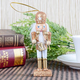 Maxbell 5 Pieces 12cm Wooden Nutcracker Solider Figures Model Puppet Doll Home Decor