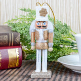 Maxbell 5 Pieces 12cm Wooden Nutcracker Solider Figures Model Puppet Doll Home Decor