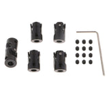Max 5pcs Black Motor Shaft Coupling Coupler for RC Car Boat Robot Model 4 to 4mm