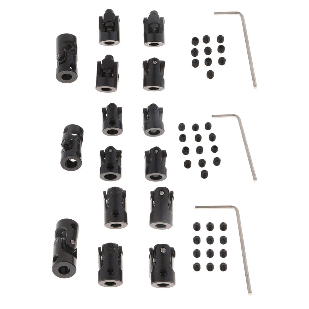 Max 5pcs Black Motor Shaft Coupling Coupler for RC Car Boat Robot Model 4 to 4mm