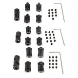 Max 5pcs Black Motor Shaft Coupling Coupler for RC Car Boat Robot Model 4 to 4mm