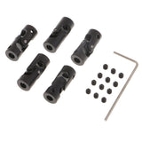 Max 5pcs Black Motor Shaft Coupling Coupler for RC Car Boat Robot Model 4 to 4mm