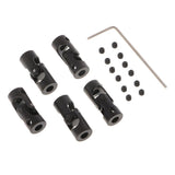 Max 5pcs Black Motor Shaft Coupling Coupler for RC Car Boat Robot Model 4 to 4mm