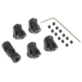 Max 5pcs Black Motor Shaft Coupling Coupler for RC Car Boat Robot Model 4 to 4mm