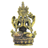 Max Statue Wealth Lucky Figurine Mini Buddha Home Decor Gift Four-armed Guanyin