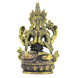Max Statue Wealth Lucky Figurine Mini Buddha Home Decor Gift Four-armed Guanyin