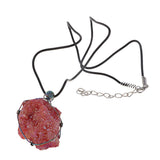 Max Vintage Natural Agate Pendant Necklace Handicrafts Agate Gift Red