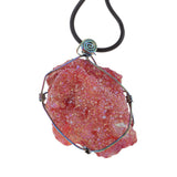 Max Vintage Natural Agate Pendant Necklace Handicrafts Agate Gift Red