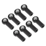 Max 8 Pieces M3 Aluminum Link Rod End Ball Joint for 1/10 RC Car Parts Black