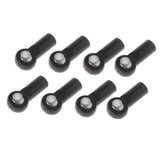 Max 8 Pieces M3 Aluminum Link Rod End Ball Joint for 1/10 RC Car Parts Black