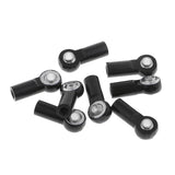 Max 8 Pieces M3 Aluminum Link Rod End Ball Joint for 1/10 RC Car Parts Black