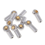 Max 8 Pieces M3 Aluminum Link Rod End Ball Joint for 1/10 RC Car Parts Silver