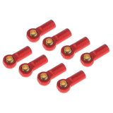 Max 8 Pieces M3 Aluminum Link Rod End Ball Joint for 1/10 RC Car Parts Red