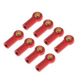 Max 8 Pieces M3 Aluminum Link Rod End Ball Joint for 1/10 RC Car Parts Red