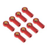 Max 8 Pieces M3 Aluminum Link Rod End Ball Joint for 1/10 RC Car Parts Red