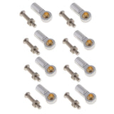 Max Aluminum Link Rod End Joint Steering Linkage Ball Head, Pack of 8 Silver