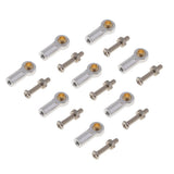 Max Aluminum Link Rod End Joint Steering Linkage Ball Head, Pack of 8 Silver