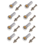 Max Aluminum Link Rod End Joint Steering Linkage Ball Head, Pack of 8 Silver