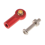 Max Aluminum Link Rod End Joint Steering Linkage Ball Head, Pack of 8 Red