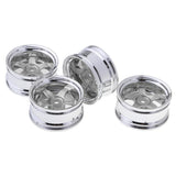 Max 1:10 RC Drift Car Models 52mm Wheel Rim Hub Hex for HPI HSP 4 Pieces Silver