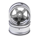 Max 1:10 RC Drift Car Models 52mm Wheel Rim Hub Hex for HPI HSP 4 Pieces Silver