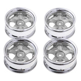Max 1:10 RC Drift Car Models 52mm Wheel Rim Hub Hex for HPI HSP 4 Pieces Silver