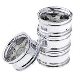 Max 1:10 RC Drift Car Models 52mm Wheel Rim Hub Hex for HPI HSP 4 Pieces Silver
