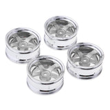 Max 1:10 RC Drift Car Models 52mm Wheel Rim Hub Hex for HPI HSP 4 Pieces Silver