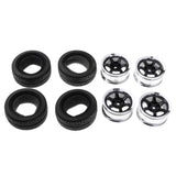 Max 4pcs RC Vehicle Wheels Tires Rims Set 12mm Hex for 1/10 On Road Car HPI HSP
