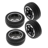 Max 4pcs RC Vehicle Wheels Tires Rims Set 12mm Hex for 1/10 On Road Car HPI HSP