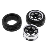 Max 4pcs RC Vehicle Wheels Tires Rims Set 12mm Hex for 1/10 On Road Car HPI HSP