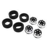 Max 4pcs RC Vehicle Wheels Tires Rims Set 12mm Hex for 1/10 On Road Car HPI HSP