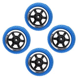 Max 4pcs RC Vehicle Wheels Tires Rims Set 12mm Hex for 1/10 On Road Car HSP Blue