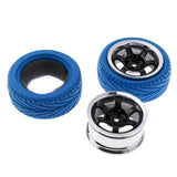 Max 4pcs RC Vehicle Wheels Tires Rims Set 12mm Hex for 1/10 On Road Car HSP Blue