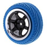 Max 4pcs RC Vehicle Wheels Tires Rims Set 12mm Hex for 1/10 On Road Car HSP Blue