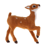 Max Simulation Christmas Elk Plush Reindeer Model Toy Light Brown Female Stand