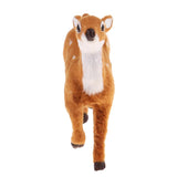 Max Simulation Christmas Elk Plush Reindeer Model Toy Light Brown Female Stand